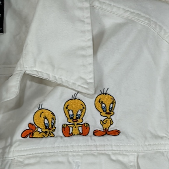 Warner Brothers Vintage Tweety Bird cotton  jacket sz L - Picture 2 of 6